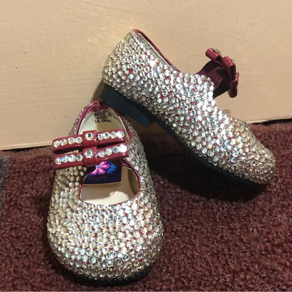 Rhinestone Studded Mary Jane Shoes